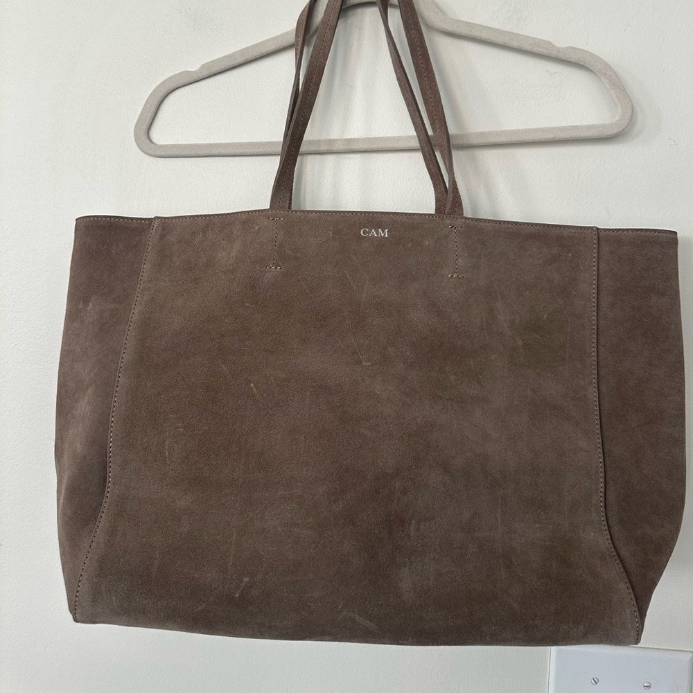 Mark & Graham Italian Suede Tan Tote Bag